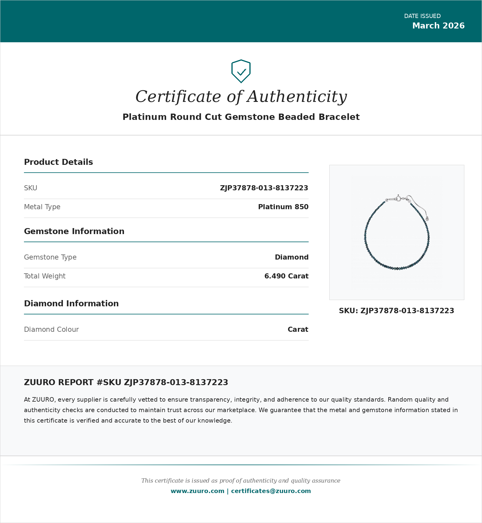 Product Certificate