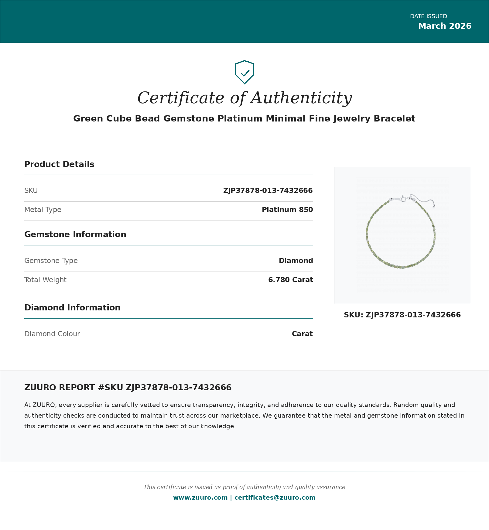 Product Certificate