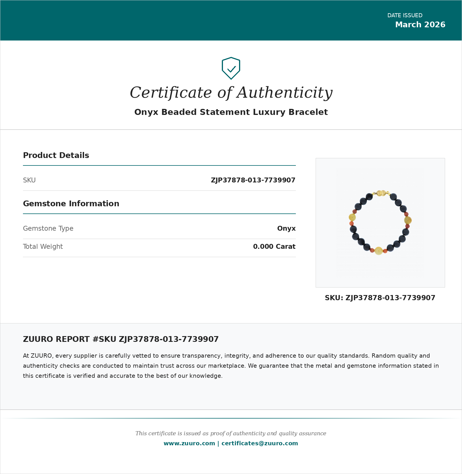 Product Certificate