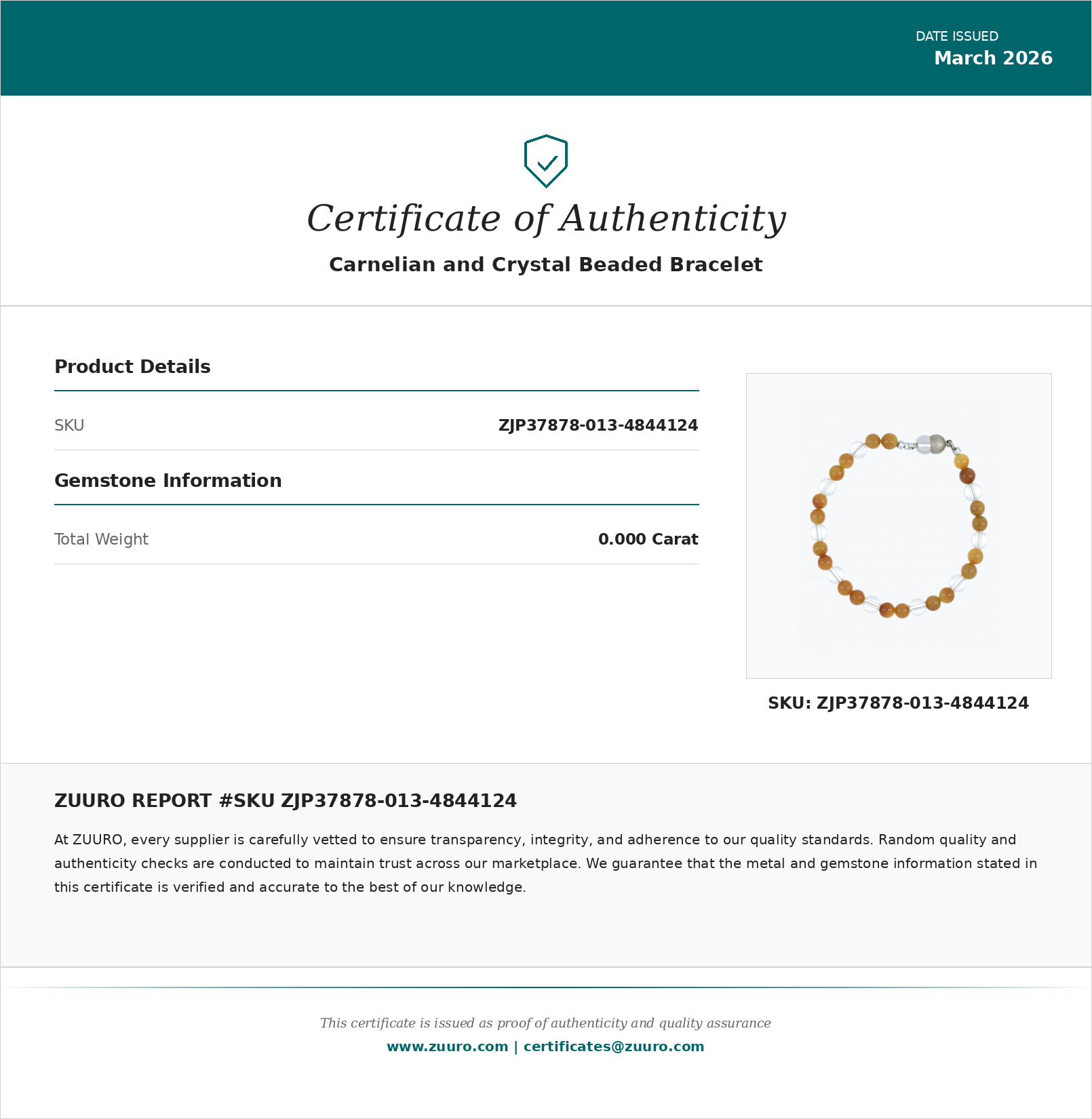 Product Certificate