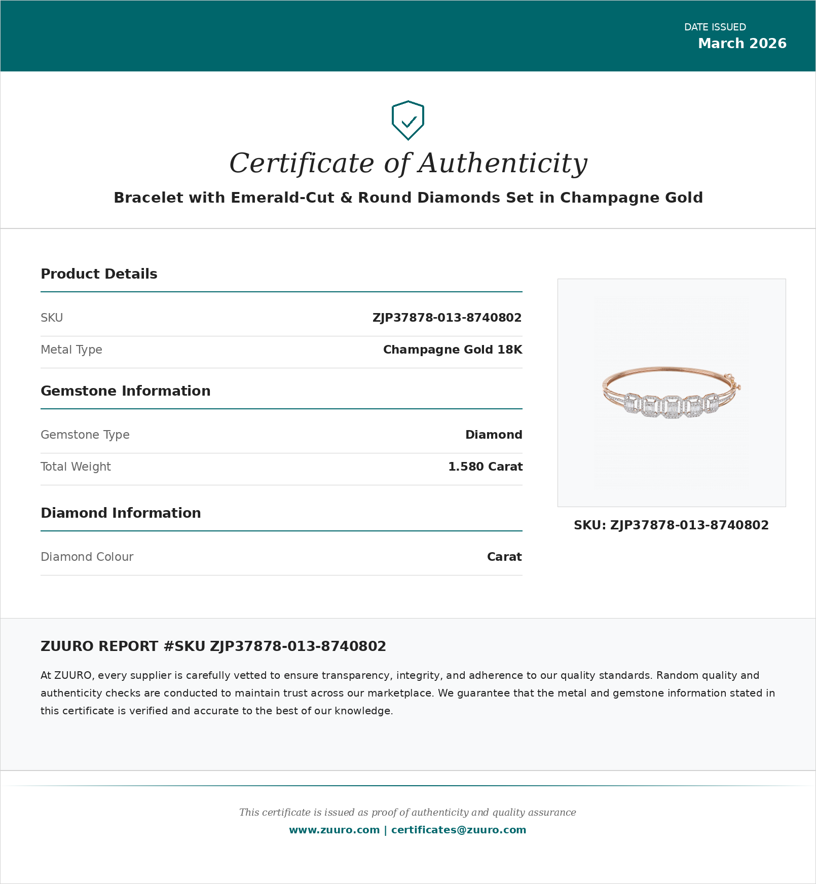 Product Certificate