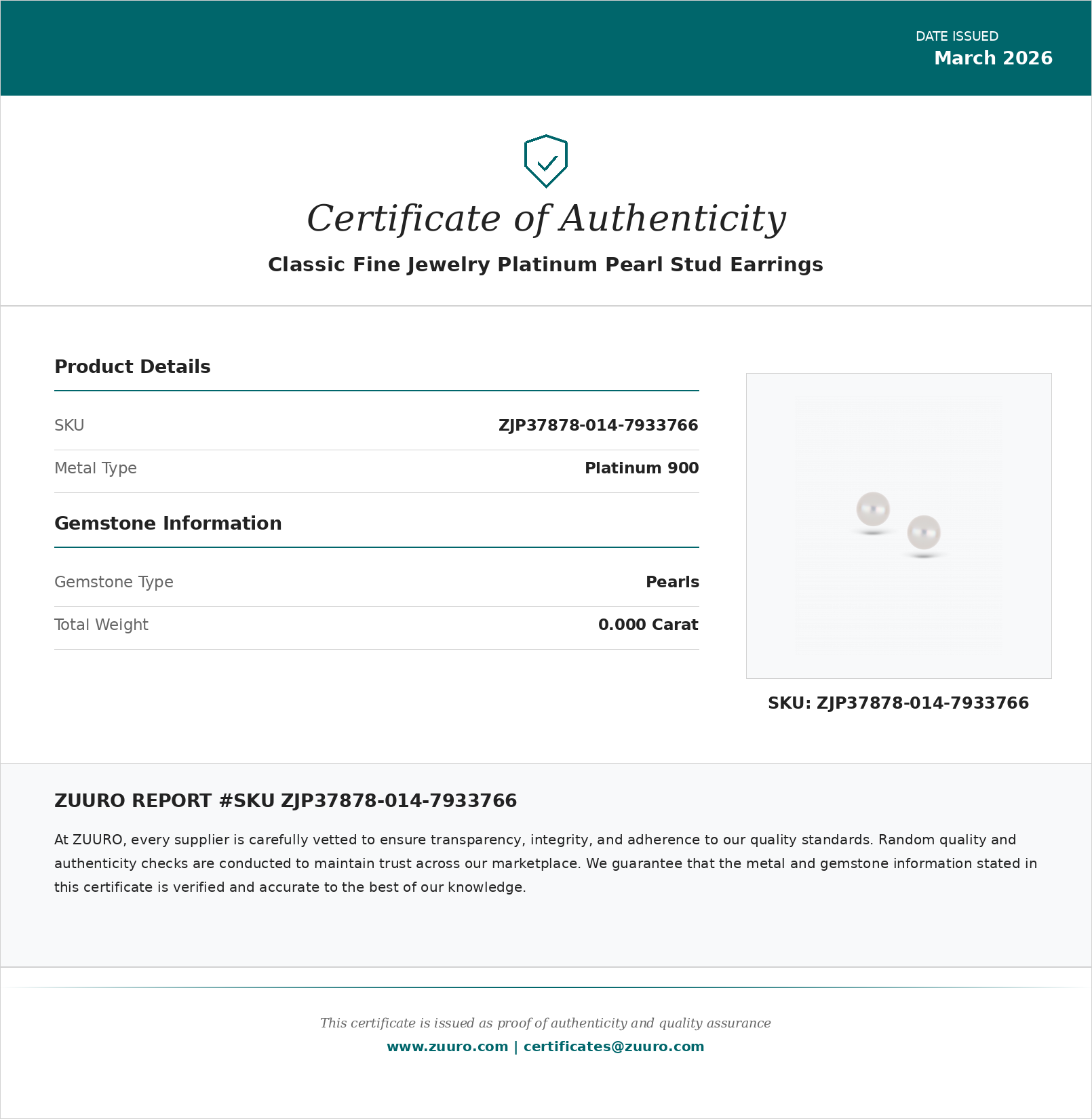 Product Certificate