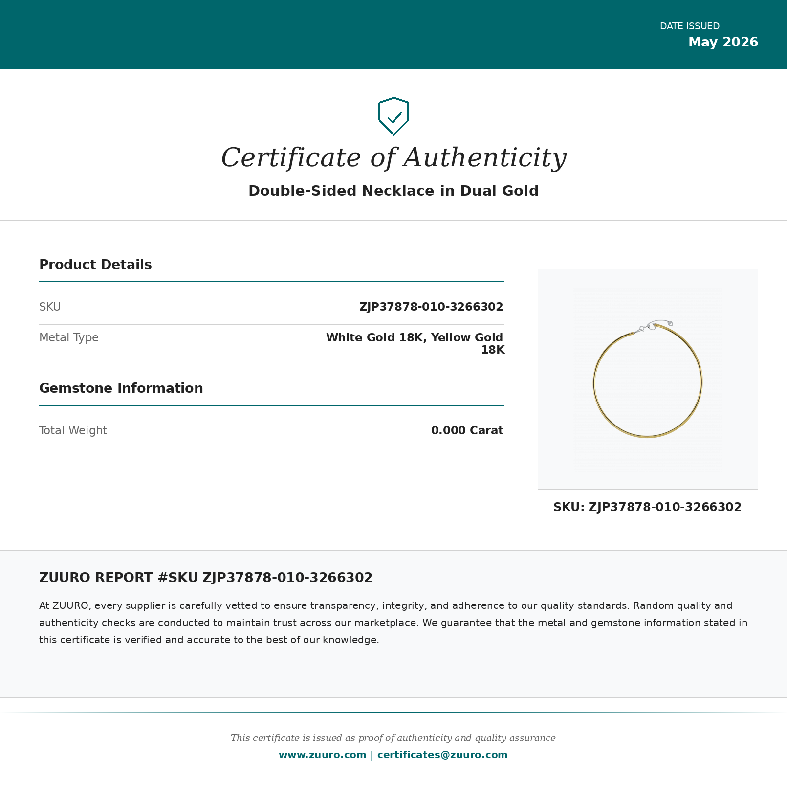 Product Certificate