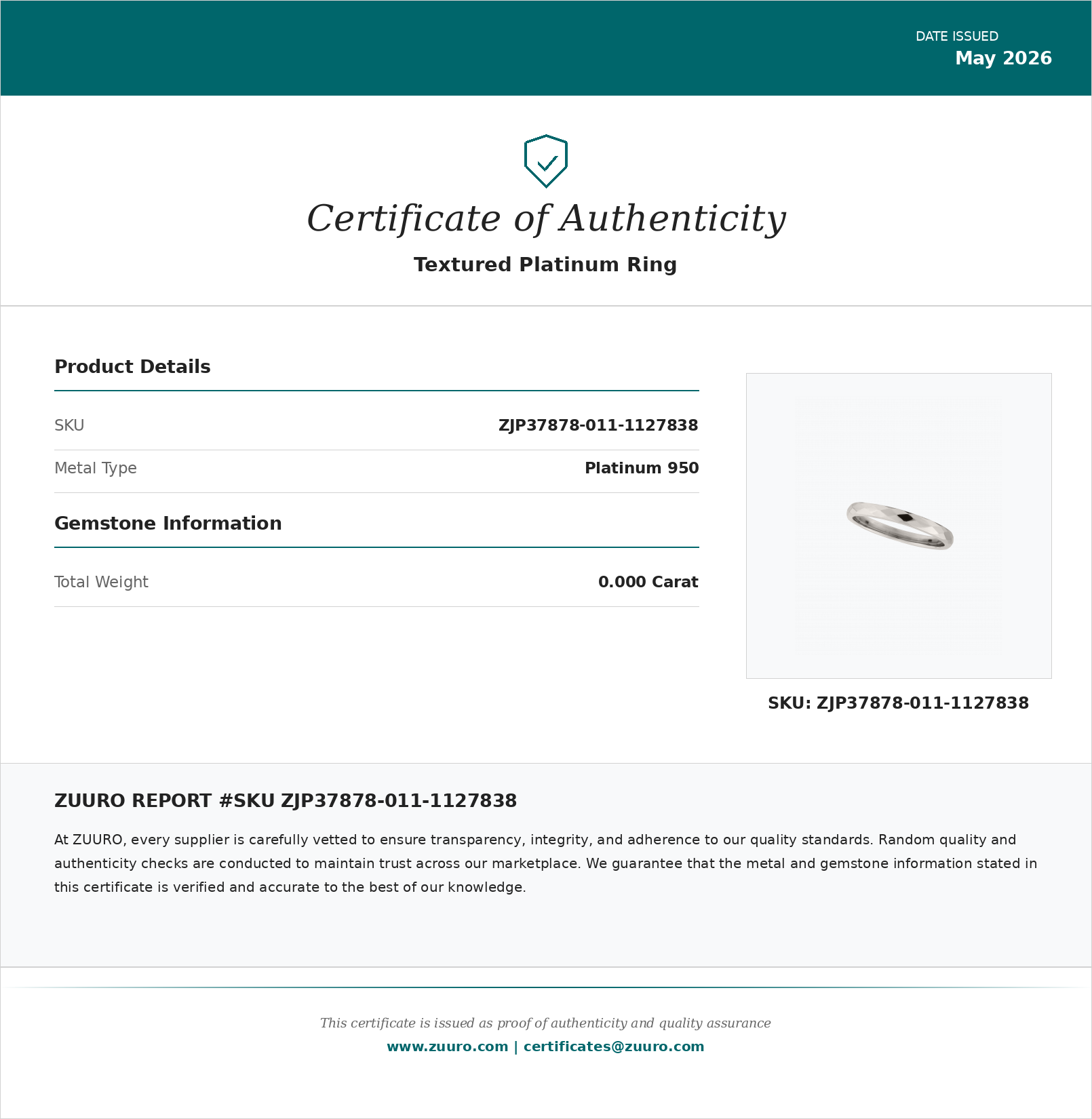 Product Certificate