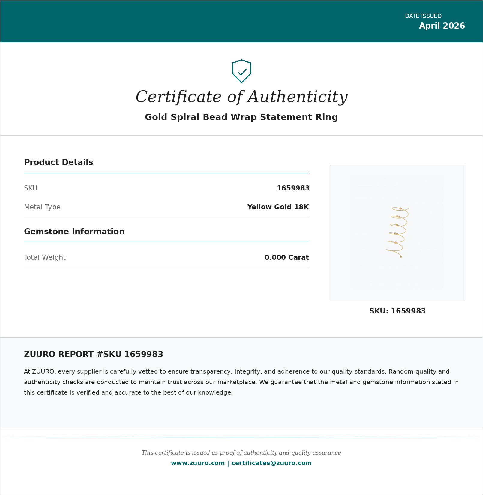 Product Certificate