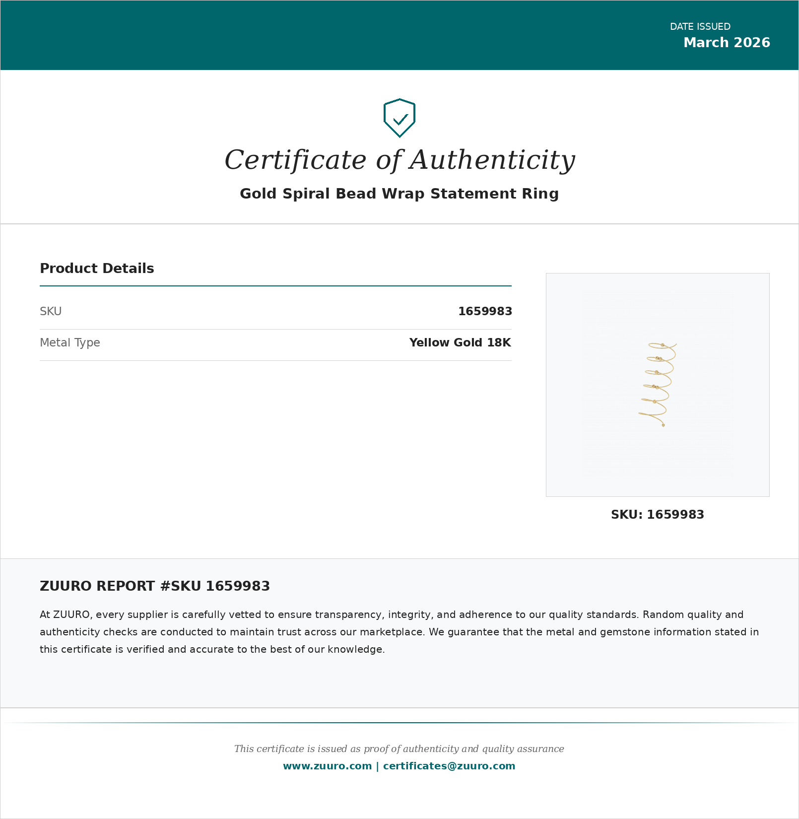 Product Certificate