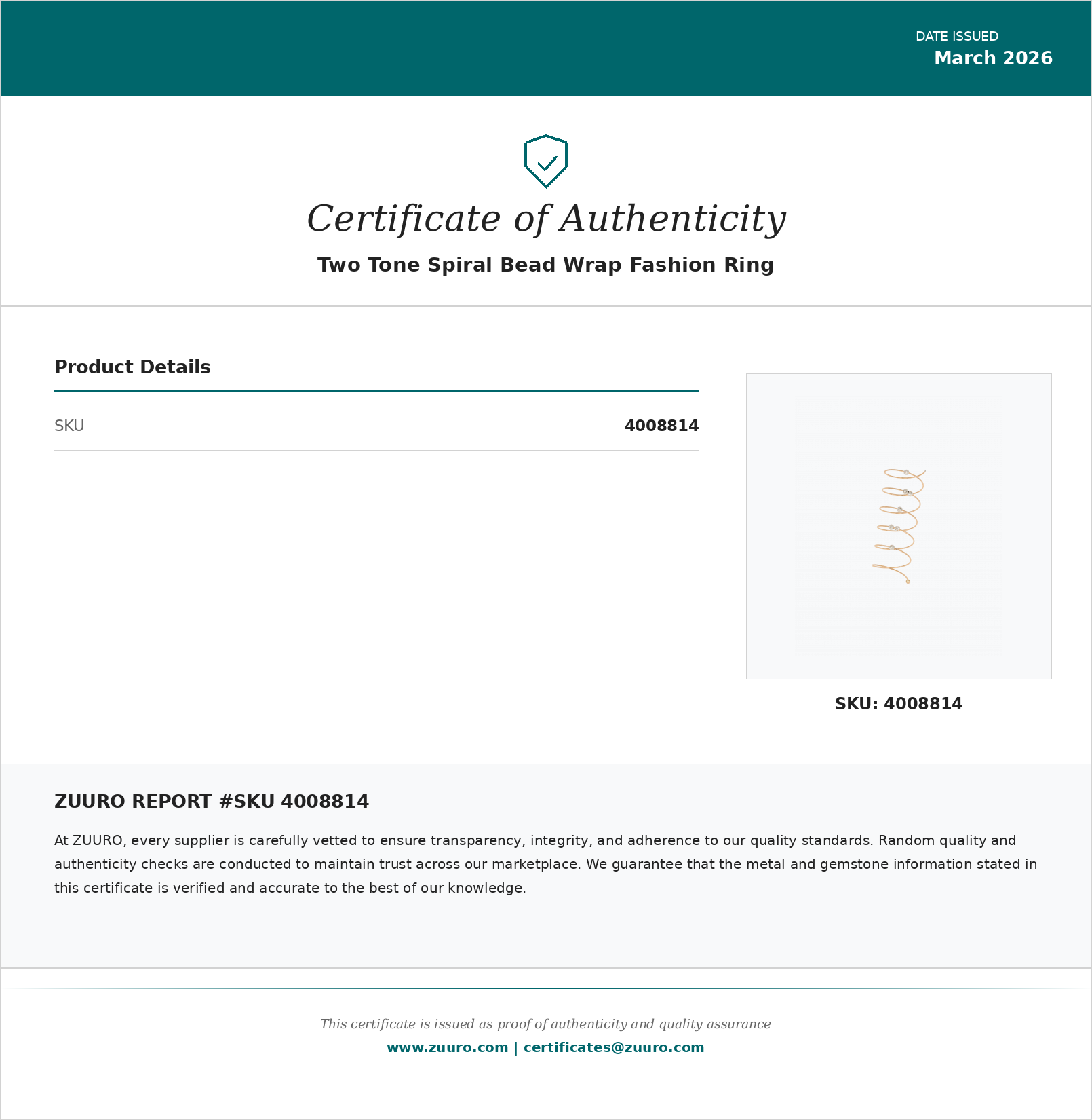 Product Certificate
