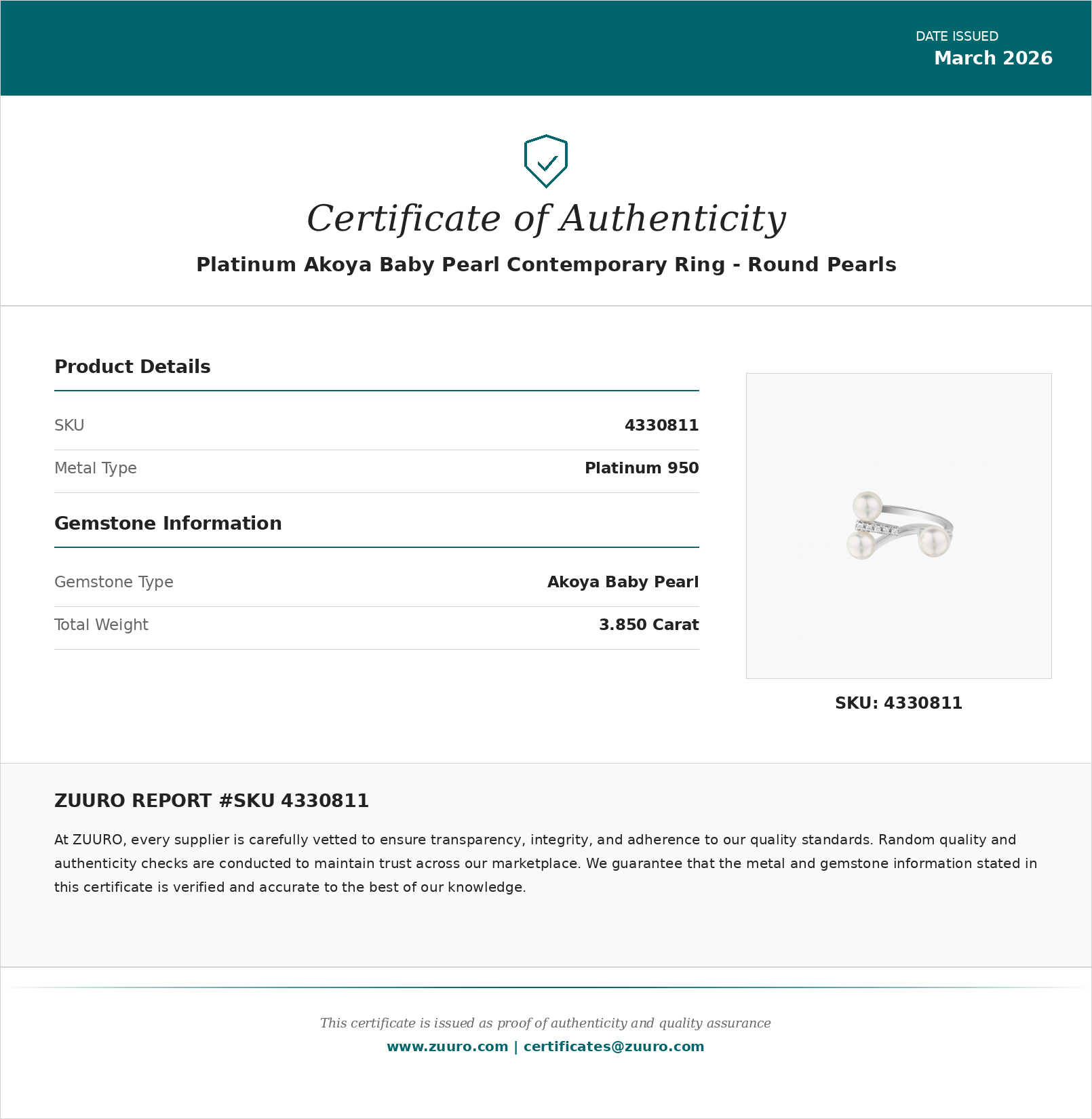 Product Certificate