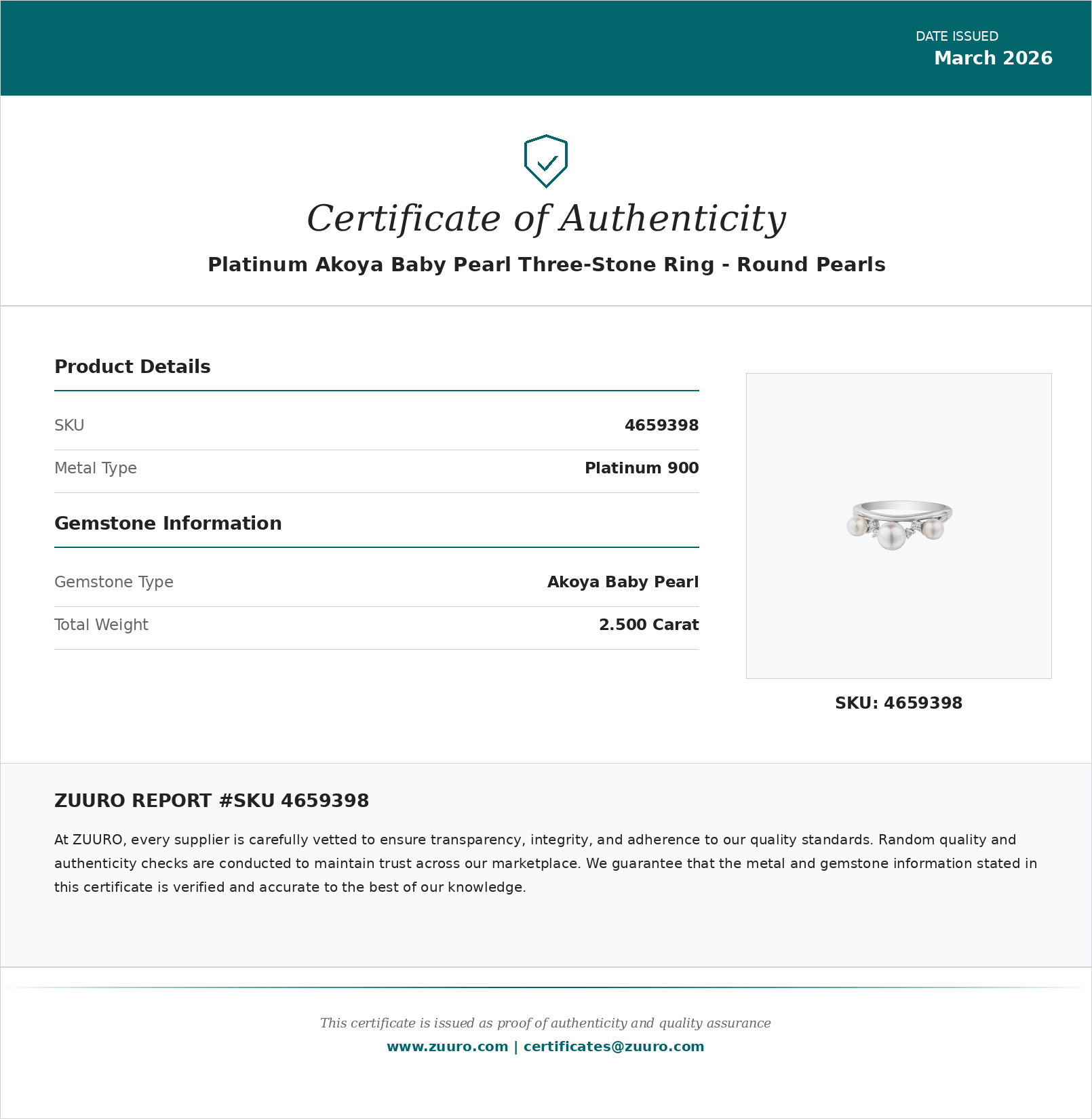 Product Certificate