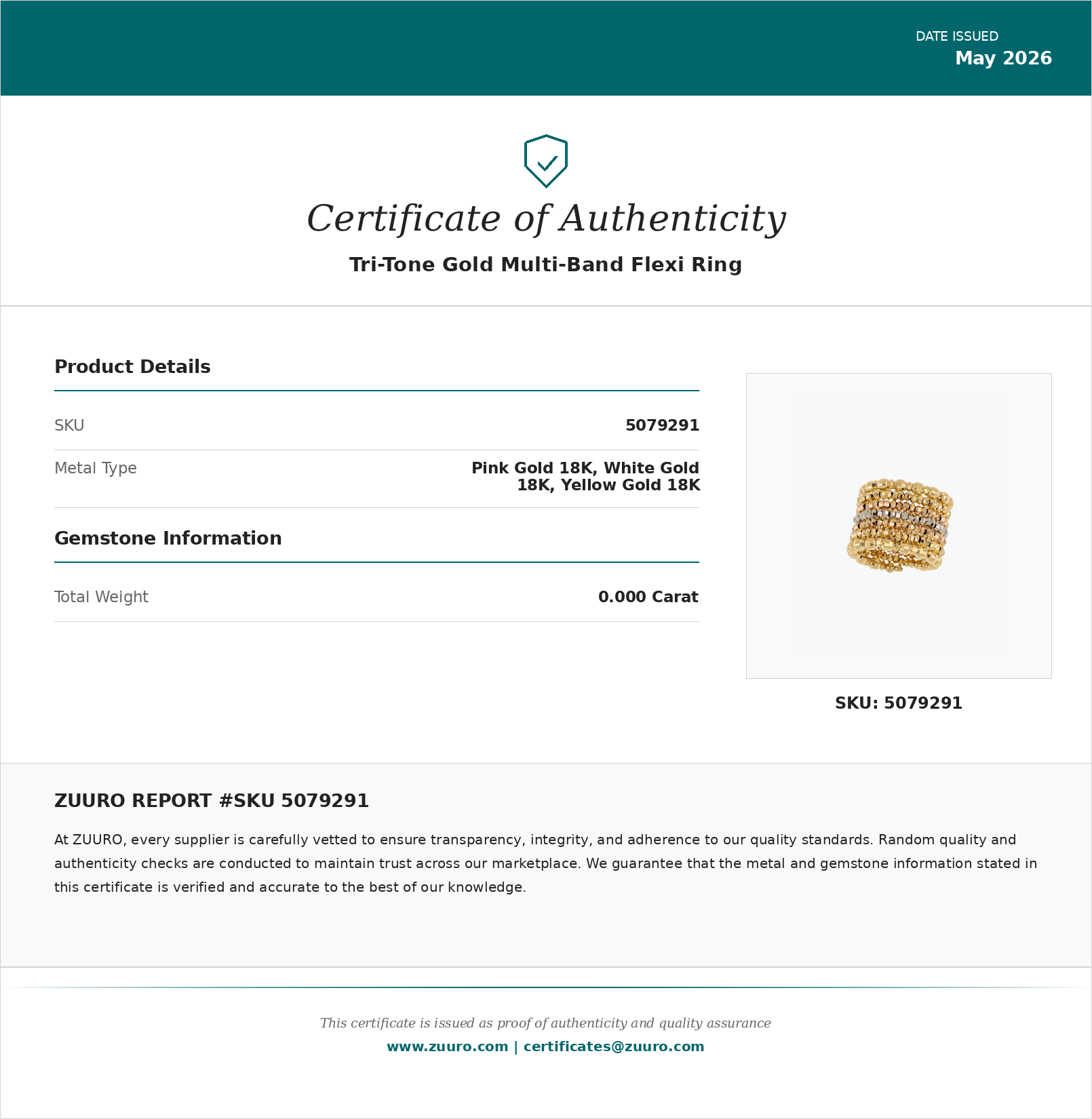 Product Certificate