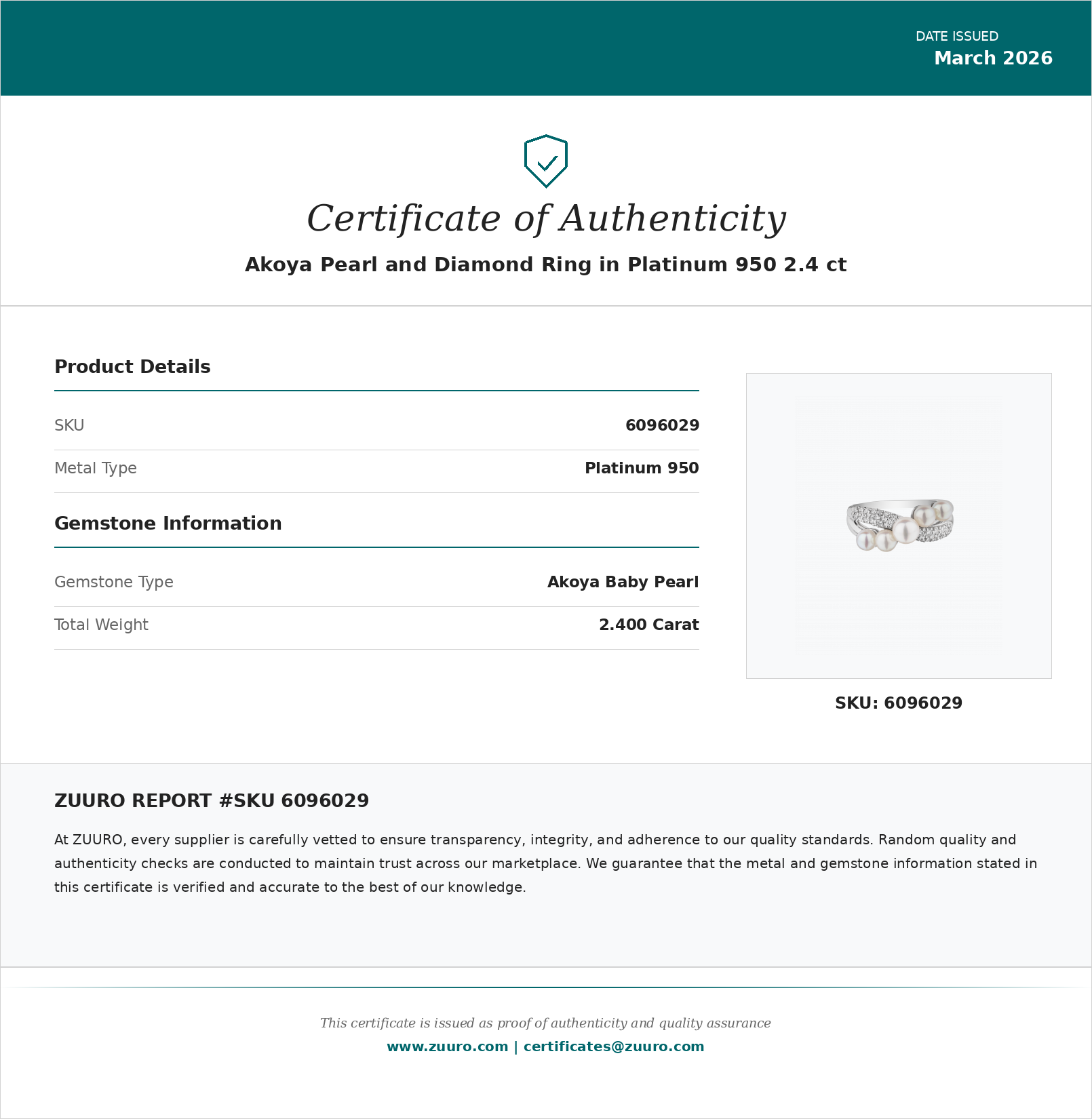 Product Certificate