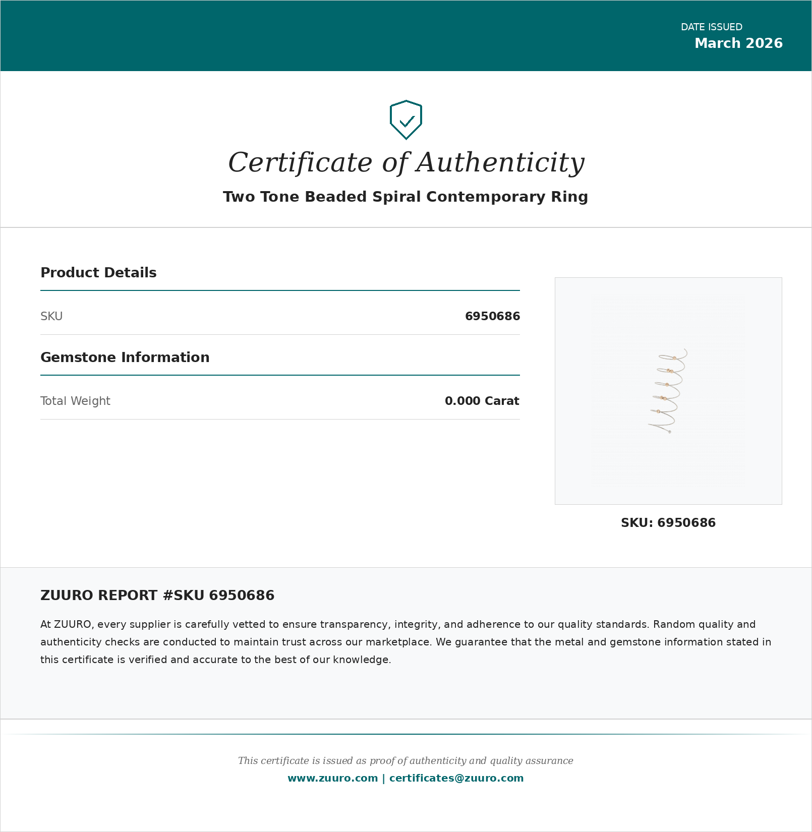 Product Certificate
