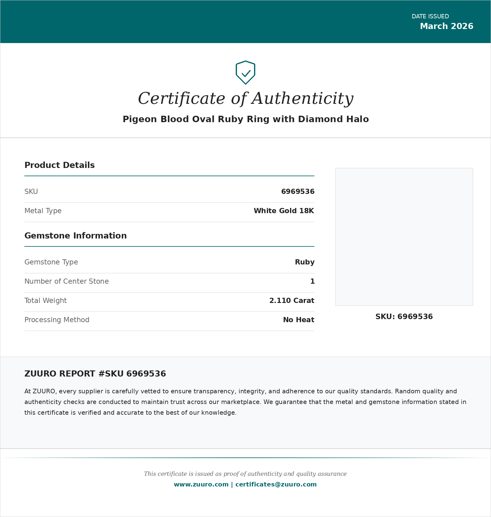 Product Certificate