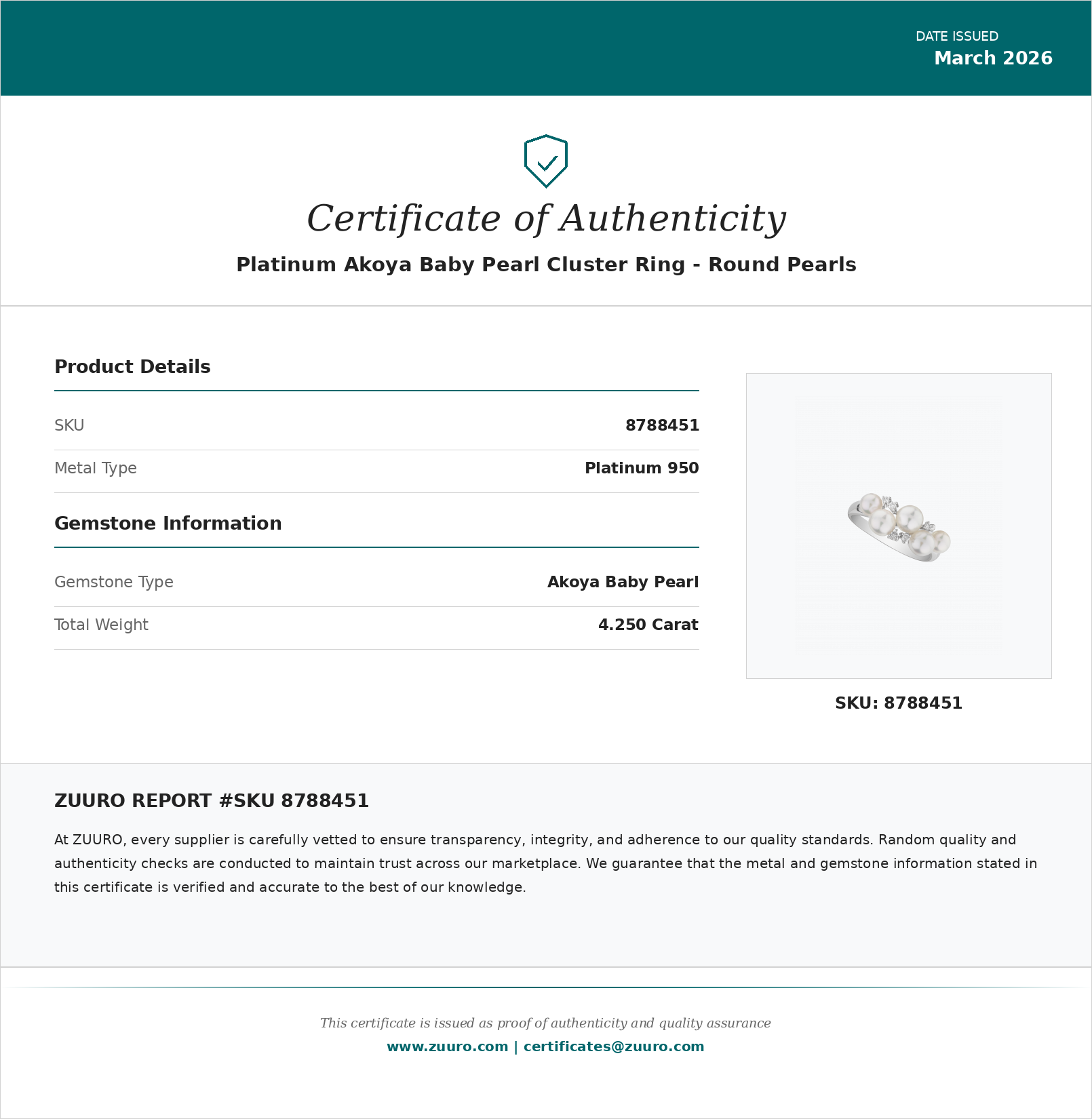 Product Certificate