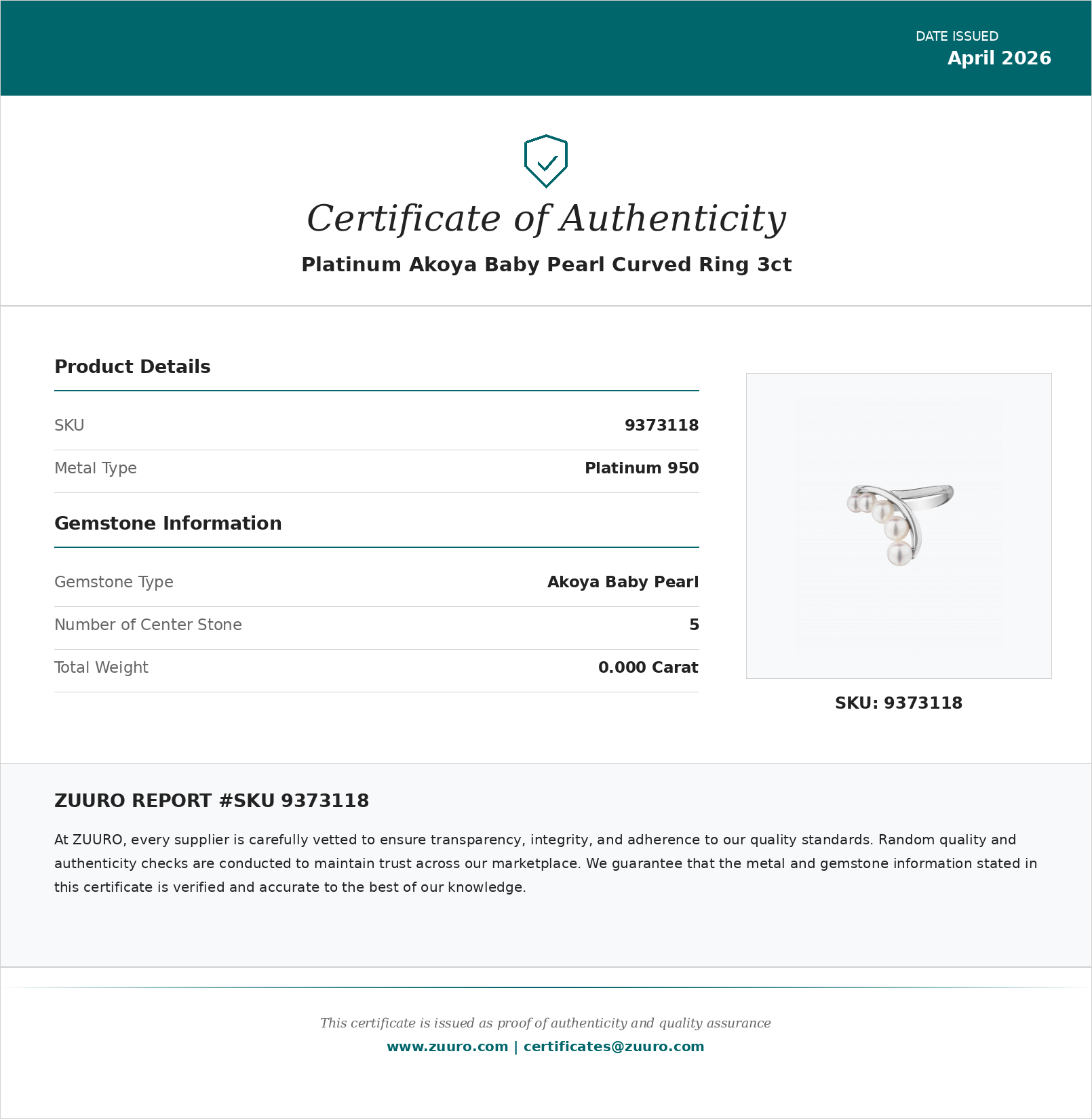 Product Certificate