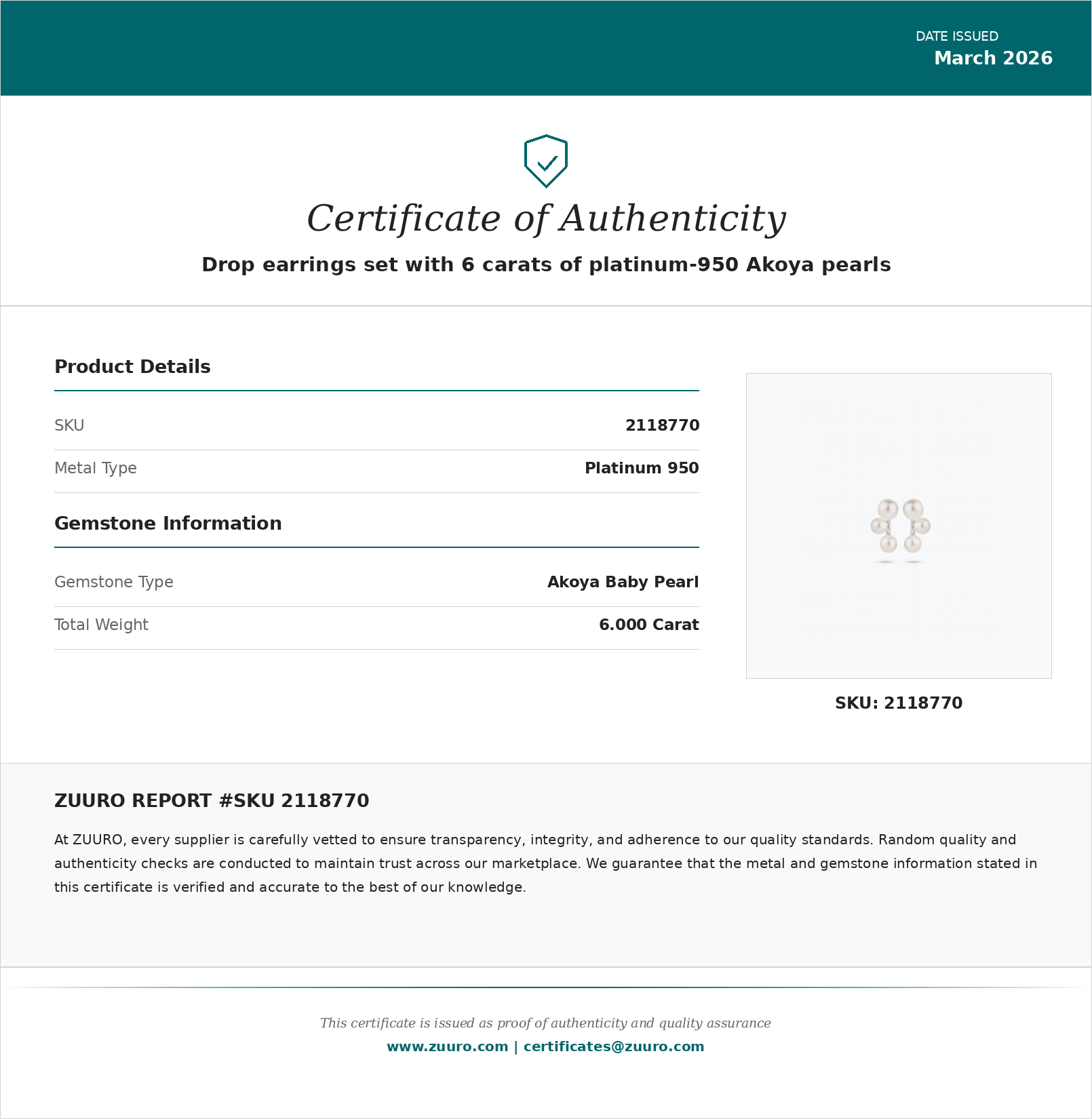 Product Certificate