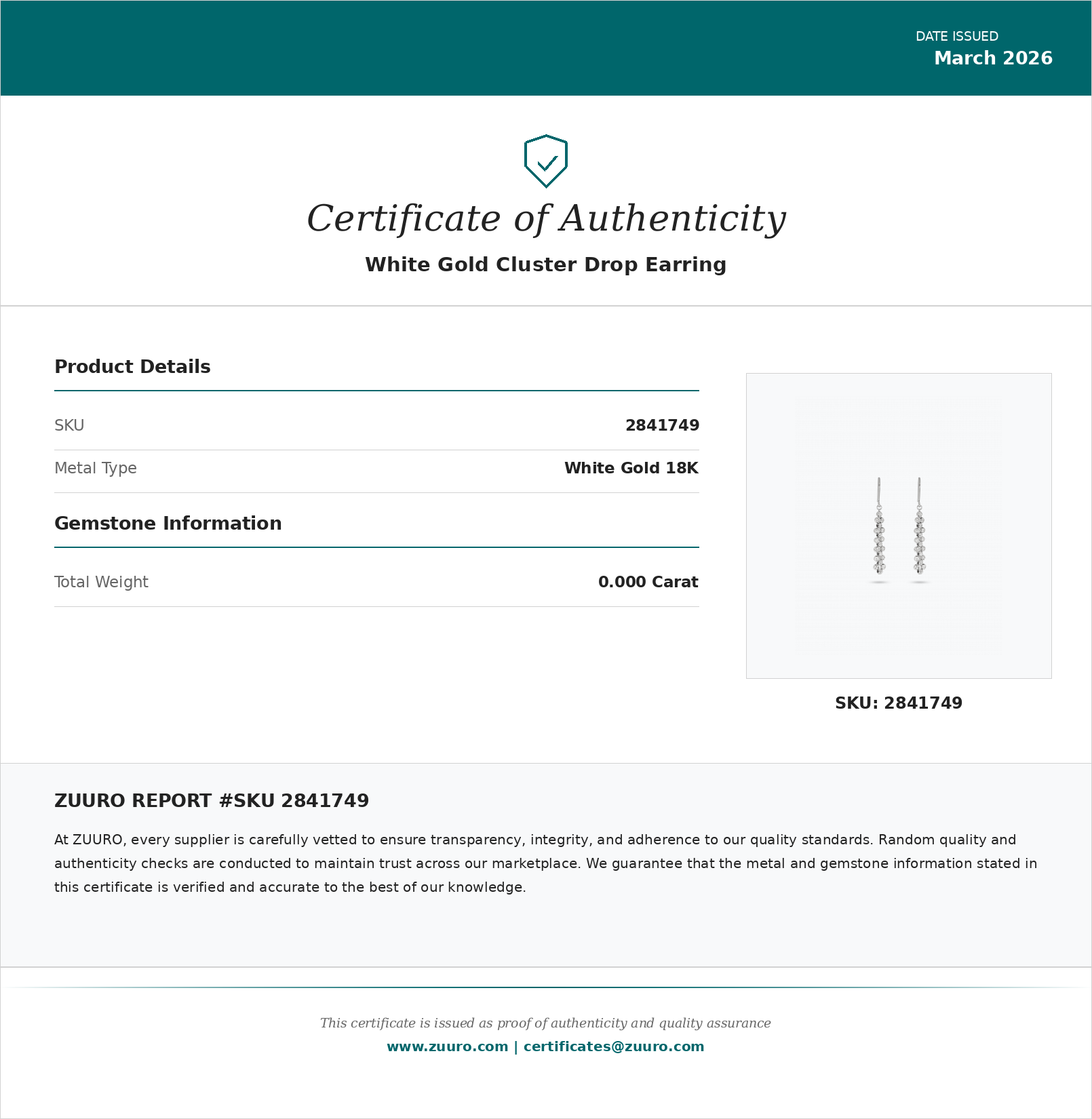 Product Certificate