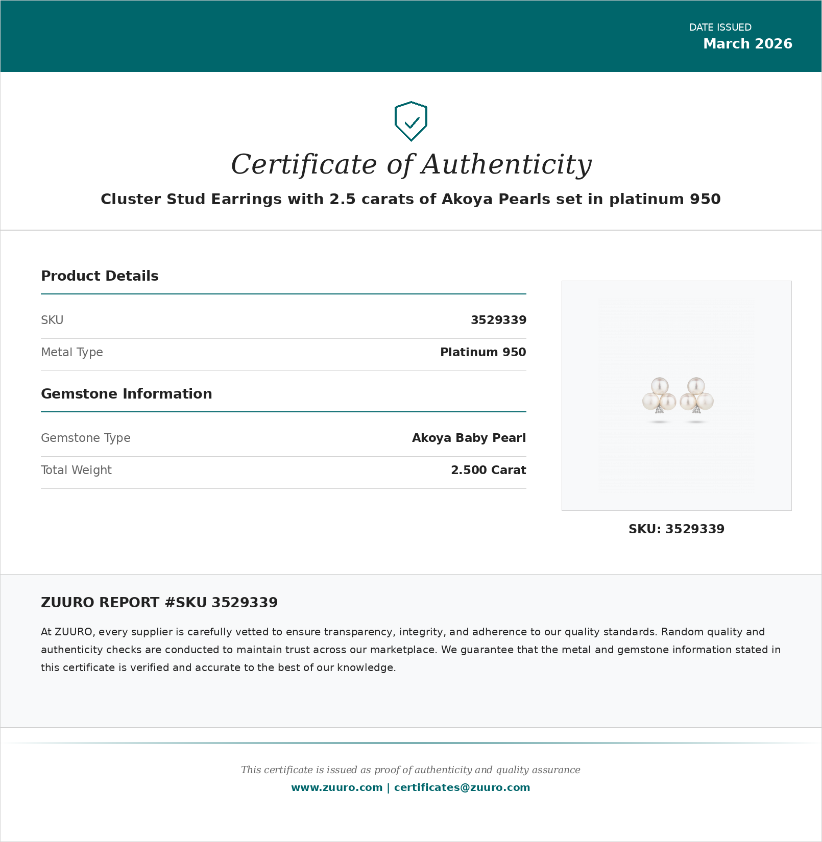 Product Certificate