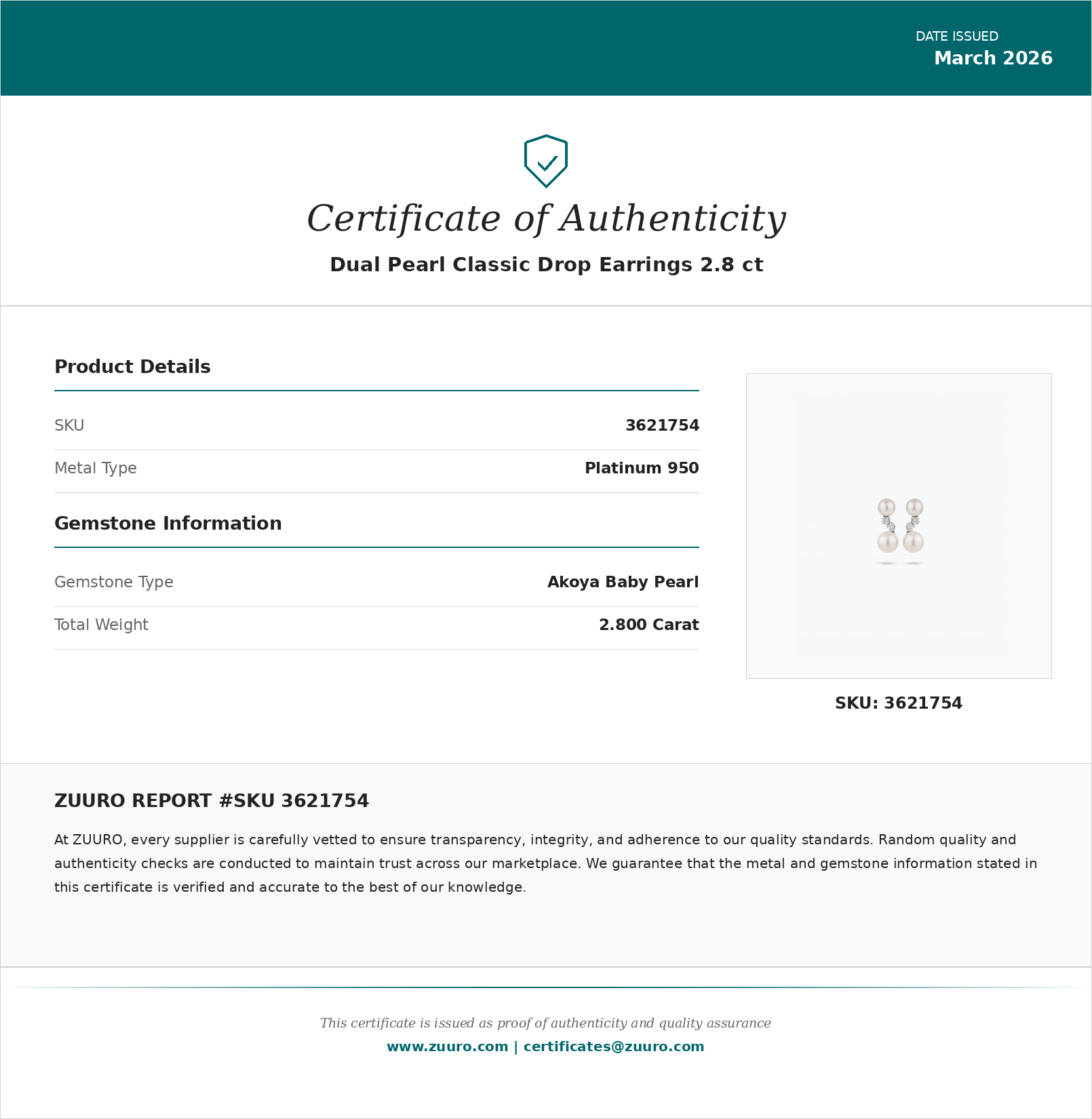 Product Certificate