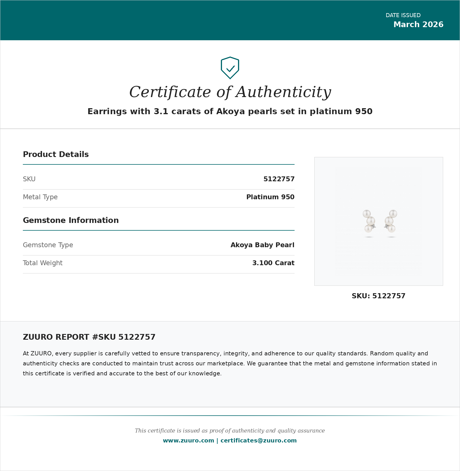 Product Certificate
