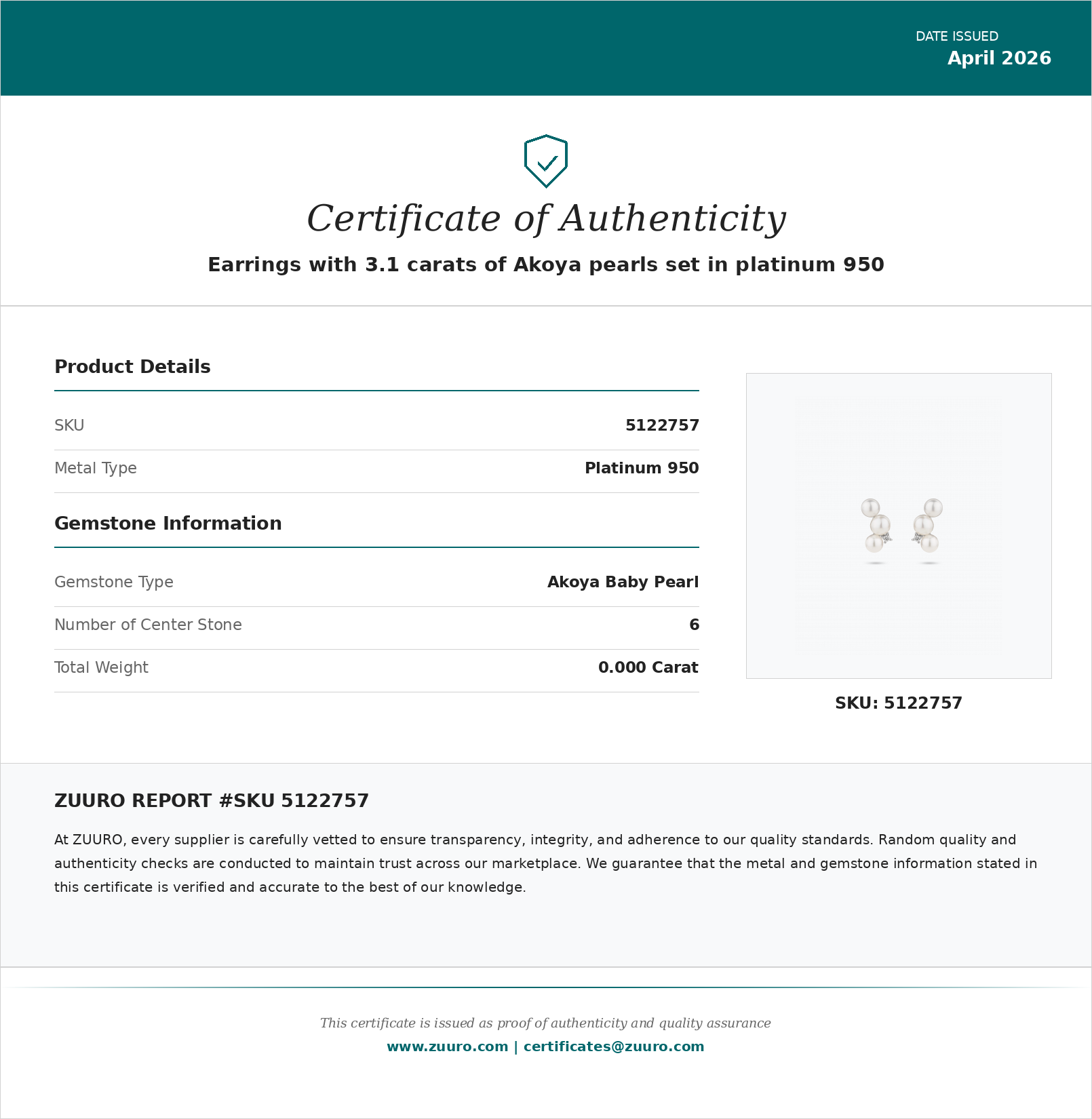 Product Certificate