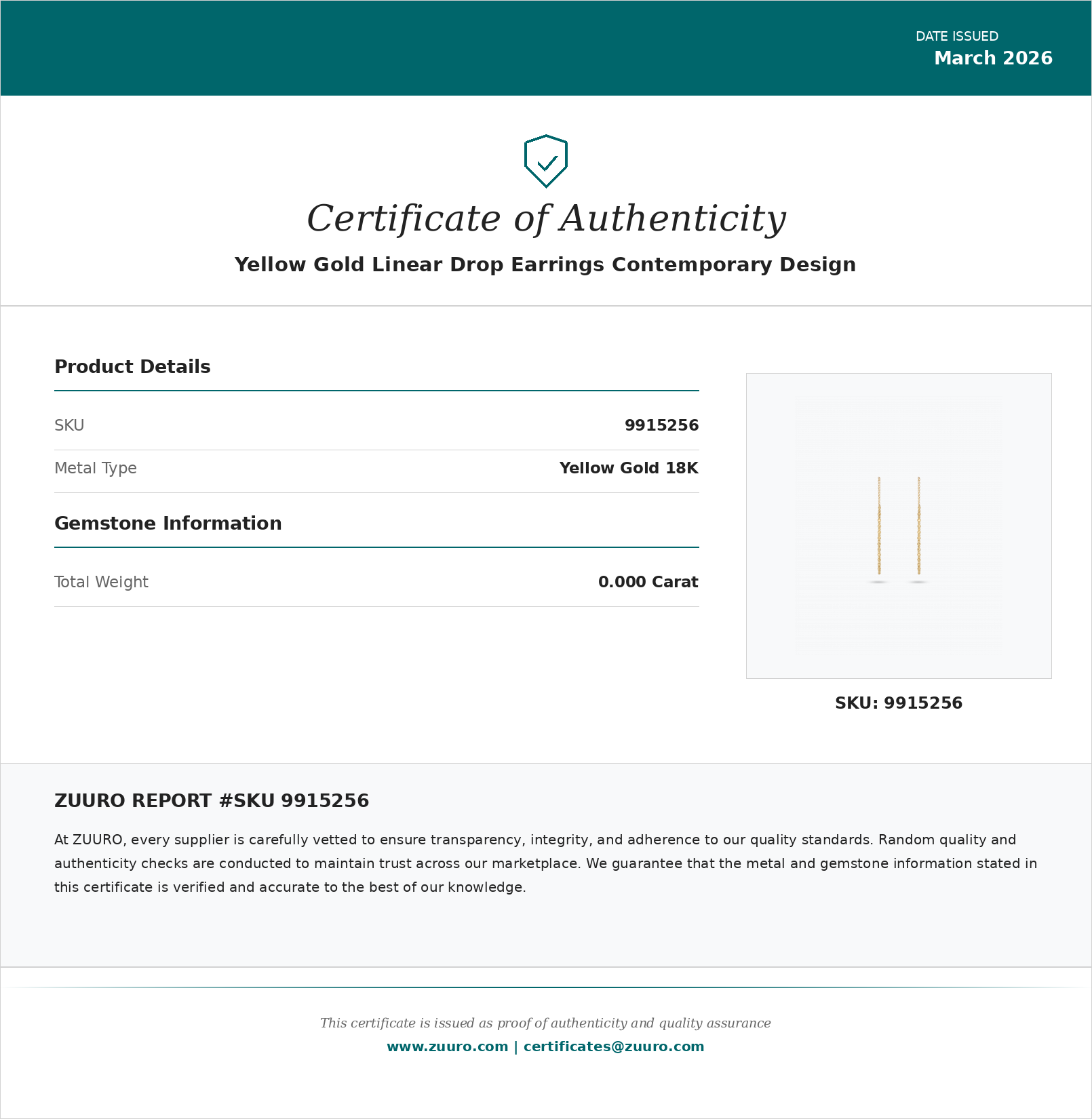 Product Certificate