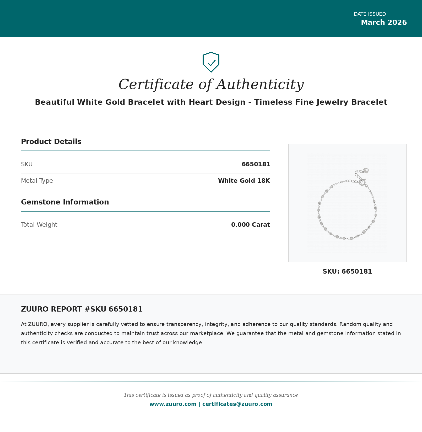 Product Certificate